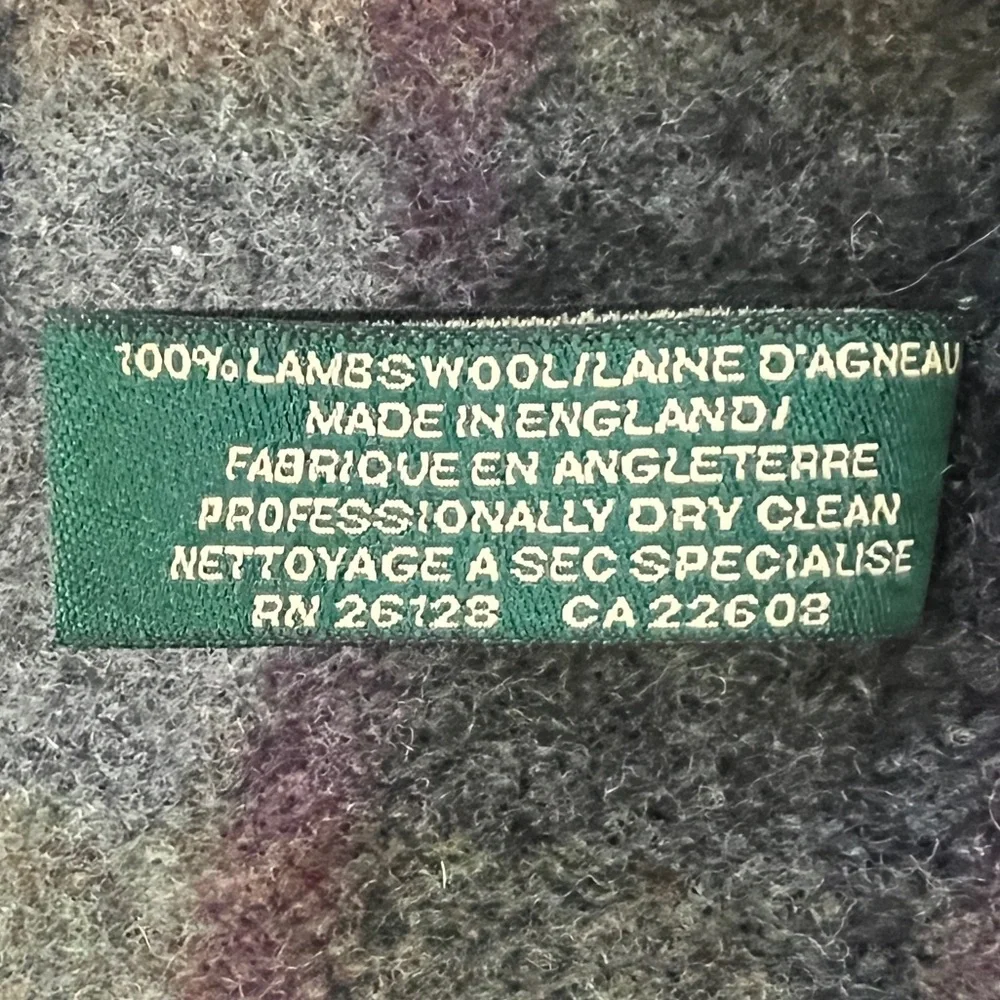 Lauren Ralph Lauren 100% Lambswool Fringe Scarf‎ 50” x 10.75”